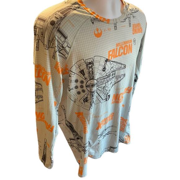 Climate Smart Base layer Starwars Millennium Falcon Cold Weather Shirt Size L - Picture 2 of 7